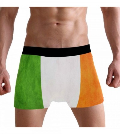 Boxer Briefs Texas Bass Fish With American Flag Mens Boxer Briefs Underwear Breathable Stretch Boxer Trunk with Pouch - Irish...