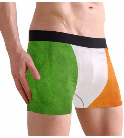 Boxer Briefs Texas Bass Fish With American Flag Mens Boxer Briefs Underwear Breathable Stretch Boxer Trunk with Pouch - Irish...