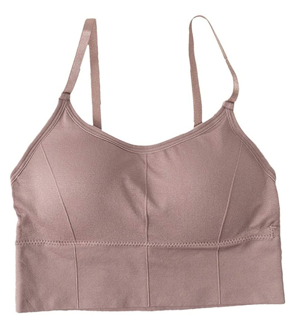 Bras Fashion Women Wire Free Cotton Bra Brassiere Sports Underwear Lingerie - Pink - CY1908UTHUW $14.02
