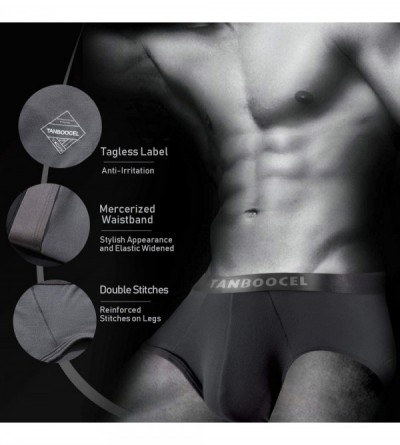Briefs Men's Underwear Boxer Briefs Breathable Soft Bamboo Underwear for Men Trunks - Briefs-b - CX194CGC7LW $15.10