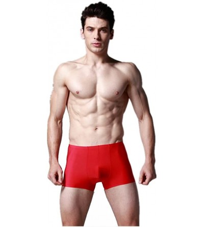 Boxer Briefs Seamless Free Breathing Sexy Mens Boxer Briefs Underwear Super Smooth and Thin Dry Fast Milk Ice Silk Material -...