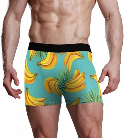Boxer Briefs Men's Underwear Boxer Briefs in Multiple Colors Patterns & Designs Low Rise Short Cut Stretch Trunks - Banana Pa...