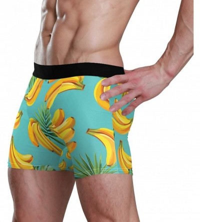 Boxer Briefs Men's Underwear Boxer Briefs in Multiple Colors Patterns & Designs Low Rise Short Cut Stretch Trunks - Banana Pa...