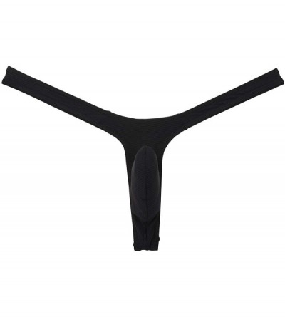 G-Strings & Thongs Men Pouch Thong Sexy Low Rise T-Back Spandex Underwear Mini Jockstrap Tanga Panties - 5-pack（blrygp） - CB1...