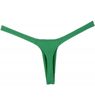 G-Strings & Thongs Men Pouch Thong Sexy Low Rise T-Back Spandex Underwear Mini Jockstrap Tanga Panties - 5-pack（blrygp） - CB1...