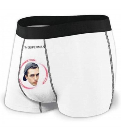 Boxers Novelty Men's Shorts Print Character Avatar Boxer Shorts Personalized Shorts Custom Avatar Underwear - White - C219DYG...