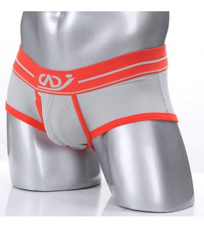 Briefs Men's Back Hollow Boyshort Men's Underwear - Grey - CO18AH0Y07M $9.78