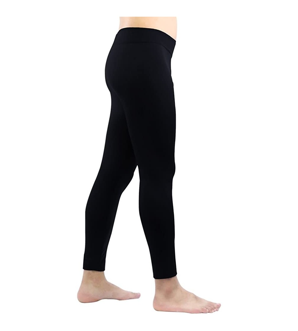 Thermal Underwear Men's Thermal Underwear Pants Ultra Soft Long Johns Bottoms Fleece Lined Warm Leggings for Winter - Black -...