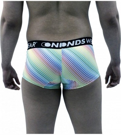 Trunks Mens Underwear Suspensor Low Rise Trunk with Pouch - Candy Dots - CI195GK05RL $20.98