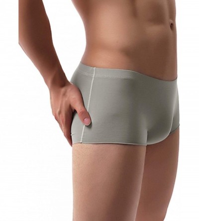 Boxers Men Underwear Boxers Underpants Fashion Splicing Soft Knickers Shorts Male Sexy Underwears Ropa Interior - Green - C51...