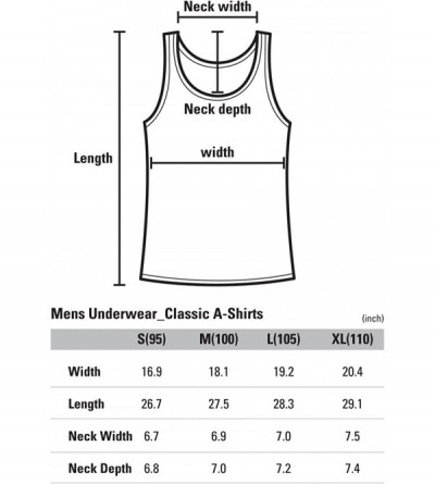 Undershirts Men's Classic Cotton Sleeveless White Tank Tops Undershirts (3 Pack) - CH184YHM4WI $31.35
