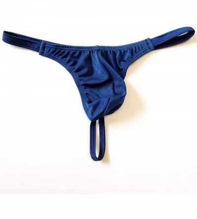 G-Strings & Thongs Thin Belt Men G Strings and Thongs 2019 New Tight Jockss Erotic Pouch Sissy Panties Plus Size - Blue - C71...