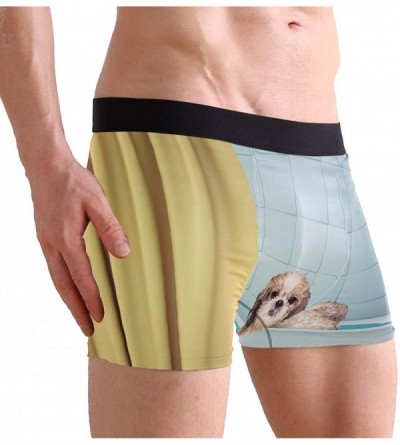 Boxer Briefs Llama Men's Underwear Alpaca Men Boxer Briefs Comfort Soft Boxer Briefs - Dog - CP18KY7E0H0 $10.37