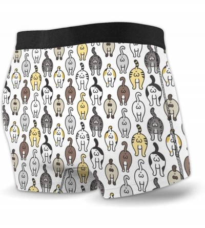 Boxer Briefs Men's Boxer Briefs Underwear with Pouch - Cat Breed Kitten Butt Ass - CG198H6S5EA $18.34