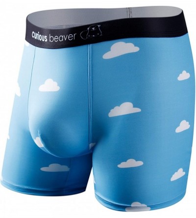 Boxer Briefs Men's Fun Pattern Colorful Underwear Boxer Brief - Clouds - C7192K9LTI4 $21.81