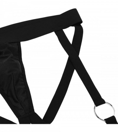 G-Strings & Thongs Sexy Men Lingerie Bulge Pouch Open Butt Jock Strap G-String Briefs Underwear - Black - CT18E8SO3YT $12.62