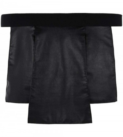 G-Strings & Thongs Men Underwear Soft Panel Faux Leather Low Rise Metal Studded Homme Skirt Lingerie - L - CC198ZUA6XA $30.71