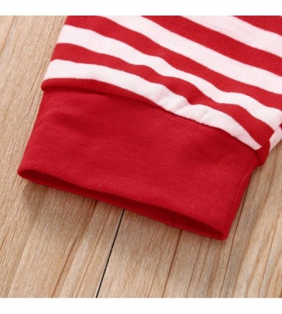 Sleep Sets Family Christmas Pajamas Set - Soft Cotton Family Pajamas Long Sleeve Tee and Striped Pants Sleepwear (90- Kid) - ...