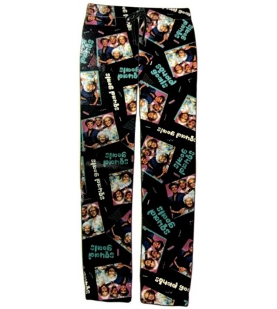 Sleep Bottoms Men's Graphic Sleep Lounge Pants - Black Multi - CL18KR3S8XC $34.51