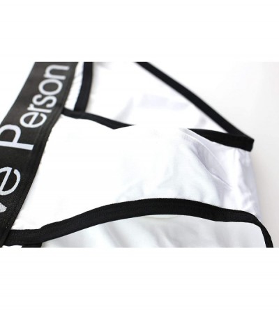 Briefs Breathable Cotton Underwear Men's Fashion Wide Belt Briefs Underpants - White - CO18U77KG0O $10.80