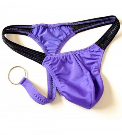 G-Strings & Thongs Thongs Men Sexy U Convex Pouch G Strings Briefs Panties Underwear Jocks Ring Sissy - Purple - CT193HDLIME ...