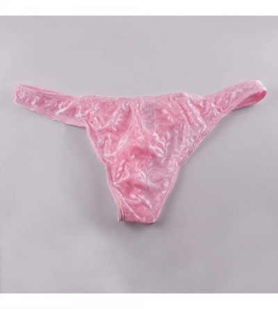 G-Strings & Thongs Nylon Underwear Men Thongs G Strings Lace Soft See Through Jockss Erotic Pouch Sissy Panties Briefs - Red ...