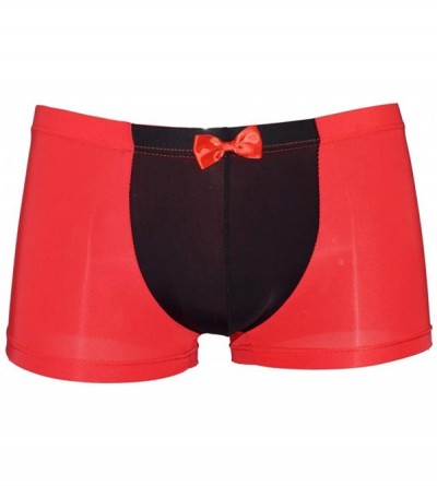 Boxer Briefs Men's Underwear-Sexy Fashion New Boxer Briefs Pants Underwear Underpant - Red - CF197MHZ502 $9.60