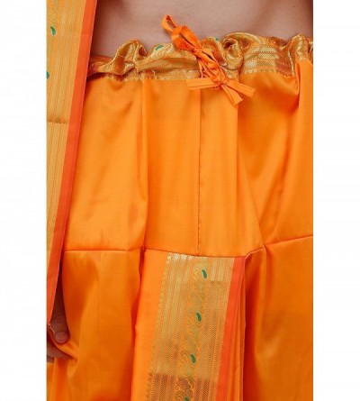 Sleep Sets Ready to Wear Dhoti and Angavastram Set with Meenakari Woven Golden Border - Autumn Glory - CM194Z5O4KN $44.07