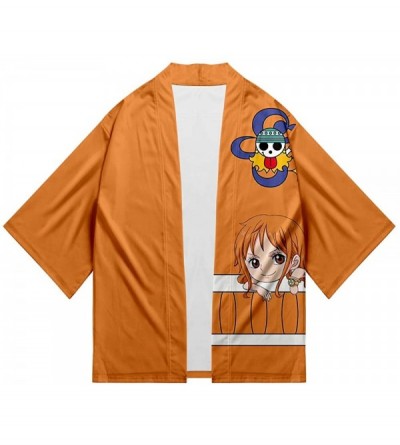Robes Men's Kimono Cardigan Front Open Casual Breathable Loose Anime One Piece Cartoon Character Lightweight Top - Cartoon Na...