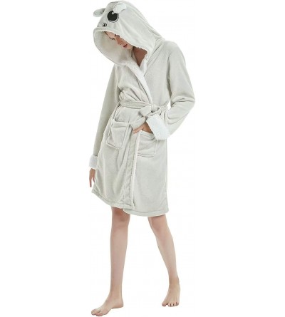 Robes Unisex Adult Bathrobe Hooded Animal Robe Fleece Cosplay Costume Plush Robe - Hippo - CR18ZQ8NR7T $42.36