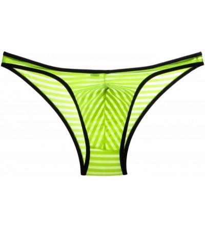 G-Strings & Thongs Men's Mesh Striped Thong Sexy Mini Bikini Underwear Male Micro Nightwear Pants - 1963-6pcs - CW17X6N73IC $...