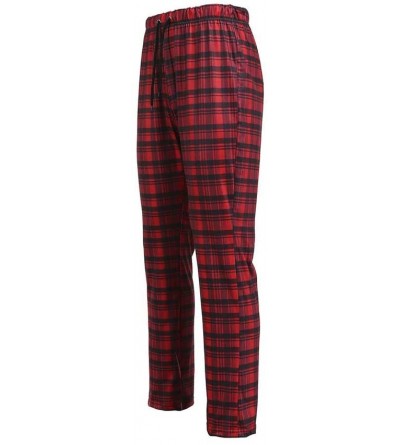Sleep Sets Men's Pyjama Bottoms- Mens Sleep Pants Sleepwear Plaid Pajama Pants Nightwear Home Pajamas Men Cotton and Linen-Re...