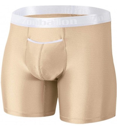 Boxer Briefs Men's Big and Tall Boxer Briefs Bulge Enhancing Pouch Premium Underwear for Men - Gold - CT18QWMLC9Y $17.97