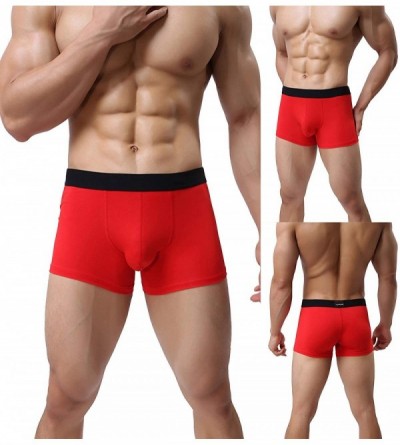 Boxer Briefs Men's Boxer Briefs Short Leg Low Rise Cotton Underwear - 5 Pack 01 Mixed Color - CC185U88665 $30.27
