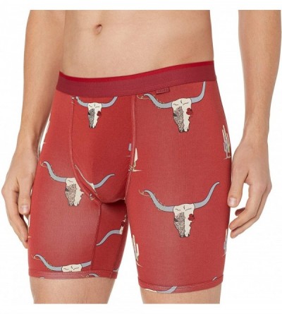 Boxer Briefs Men's Classics Boxer Brief Premium Underwear with Pouch - Desert Rose Terra Cotta - CW18C9D7HMN $15.47