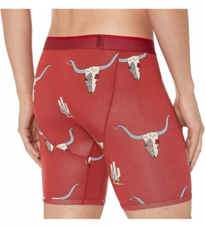 Boxer Briefs Men's Classics Boxer Brief Premium Underwear with Pouch - Desert Rose Terra Cotta - CW18C9D7HMN $15.47