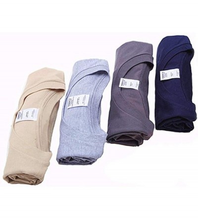 Undershirts Men's Classic Basic Solid Ultra Soft Cotton T-Shirt | 1-2-4 Pack - Navy/Charcoal Grey/Grey/Sand - CY1966KXKQK $36.69