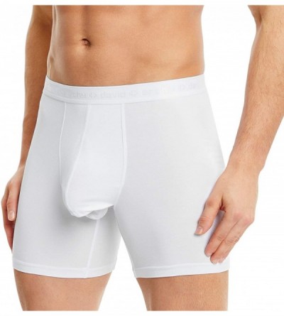 Boxer Briefs Men's 3 Pack Underwear Micro Modal Separate Pouches Boxer Briefs with Fly - White - CI12ODLMP25 $34.64