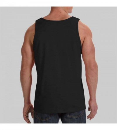 Undershirts Men's Soft Tank Tops Novelty 3D Printed Gym Workout Athletic Undershirt - Chemical Molecular Structure - C119DS4X...