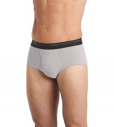 Briefs Men's Underwear Classic Cotton Mesh Brief - 4 Pack - Black/Trusted Pewter/Grey Heather/Mid Grey - CE18NXAE9G6 $16.06