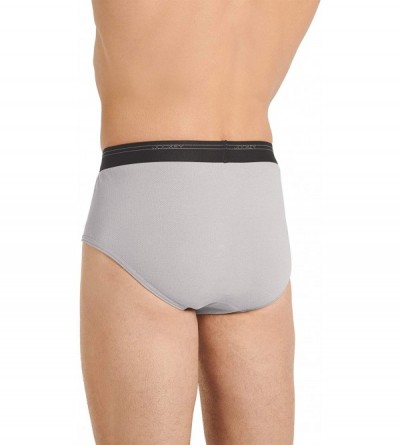 Briefs Men's Underwear Classic Cotton Mesh Brief - 4 Pack - Black/Trusted Pewter/Grey Heather/Mid Grey - CE18NXAE9G6 $16.06
