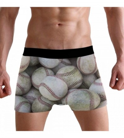 Boxer Briefs Mens Boxer Briefs Underwear Breathable Pouch Soft Underwear - Sports Baseball - CX18ARLRDNO $33.23