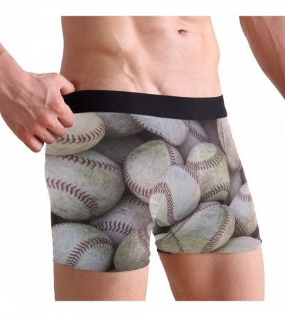 Boxer Briefs Mens Boxer Briefs Underwear Breathable Pouch Soft Underwear - Sports Baseball - CX18ARLRDNO $19.77