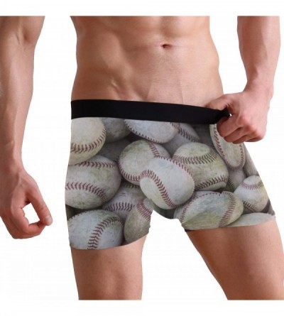 Boxer Briefs Mens Boxer Briefs Underwear Breathable Pouch Soft Underwear - Sports Baseball - CX18ARLRDNO $19.77