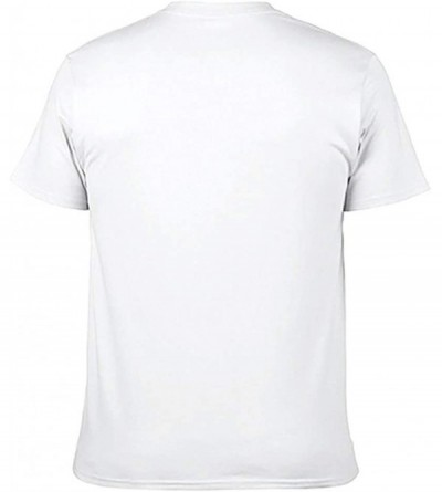 Undershirts Skull Cotton T Shirt Men Soft Slim-Fit Short Shirt Scary Skull - White - CO19DSTHYCQ $17.19