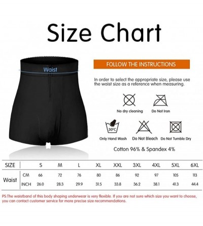 Shapewear Men High Waist Tummy Control Shorts Slimming Body Shaper Underwear Stretch Shapewear Briefs - Black 1 - CP18AI0COA9...