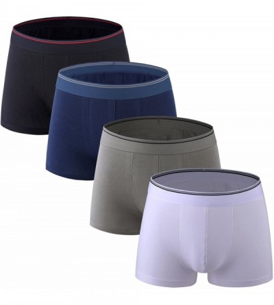 Trunks Men's Low Rise Trunks Soft Cotton Underwear Pack - Men Trunks 2 - CR12F617NOZ $41.38