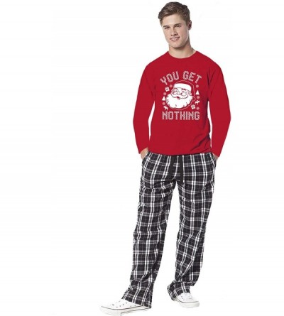 Sleep Sets Family Christmas Pajamas for Men You Get Nothing Santa Sleepwear Mens Pajama Sets - Style 3 - CU1934RWNDU $75.79