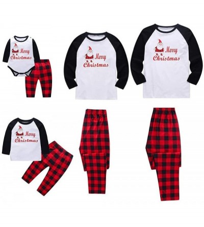 Sleep Sets Soft Sleepwear Set Cotton Pajama Set Holiday PJ Set for Family - White-3 - CI192NAHHA7 $21.75