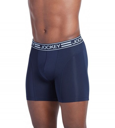 Boxer Briefs Men's Underwear Sport Cooling Mesh Performance Boxer Brief - Navy - CN12IU4T4RT $20.86